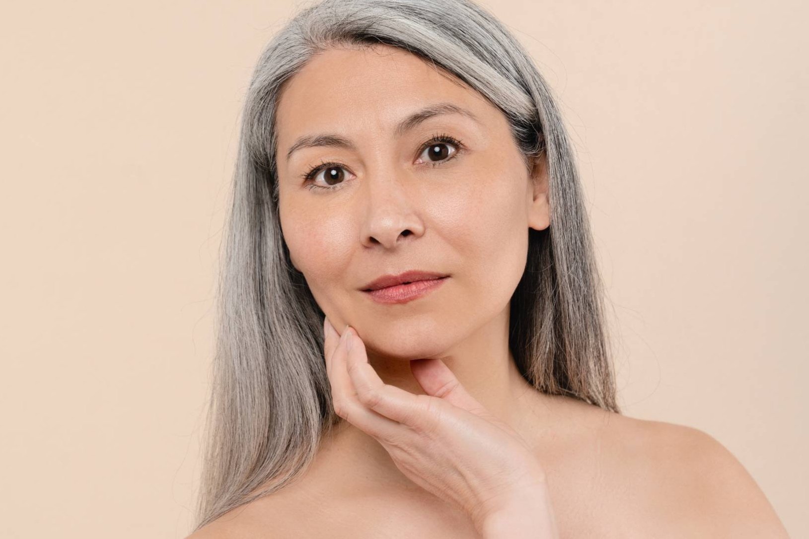 Mature woman after facelift at Misch Facial Plastics