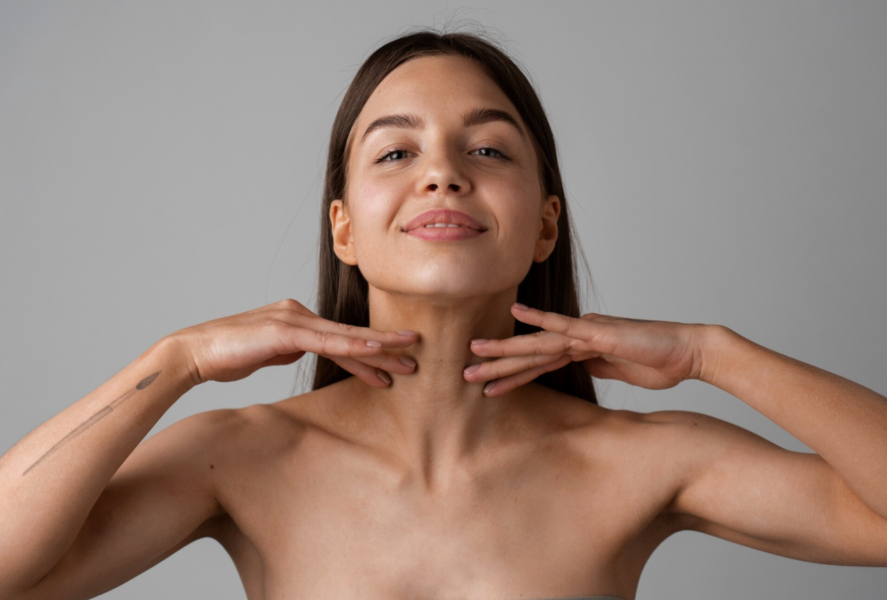 Woman after facial fat trasnfer – Emily Misch MD